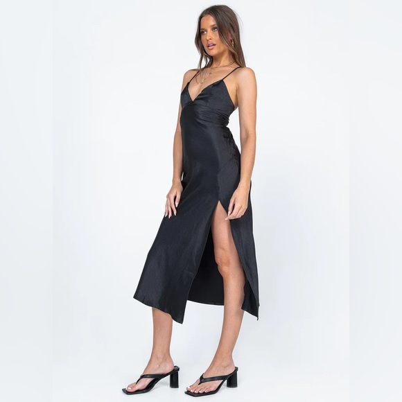 Princess Polly - Gigi Midi Dress Black - Picture 2 of 8